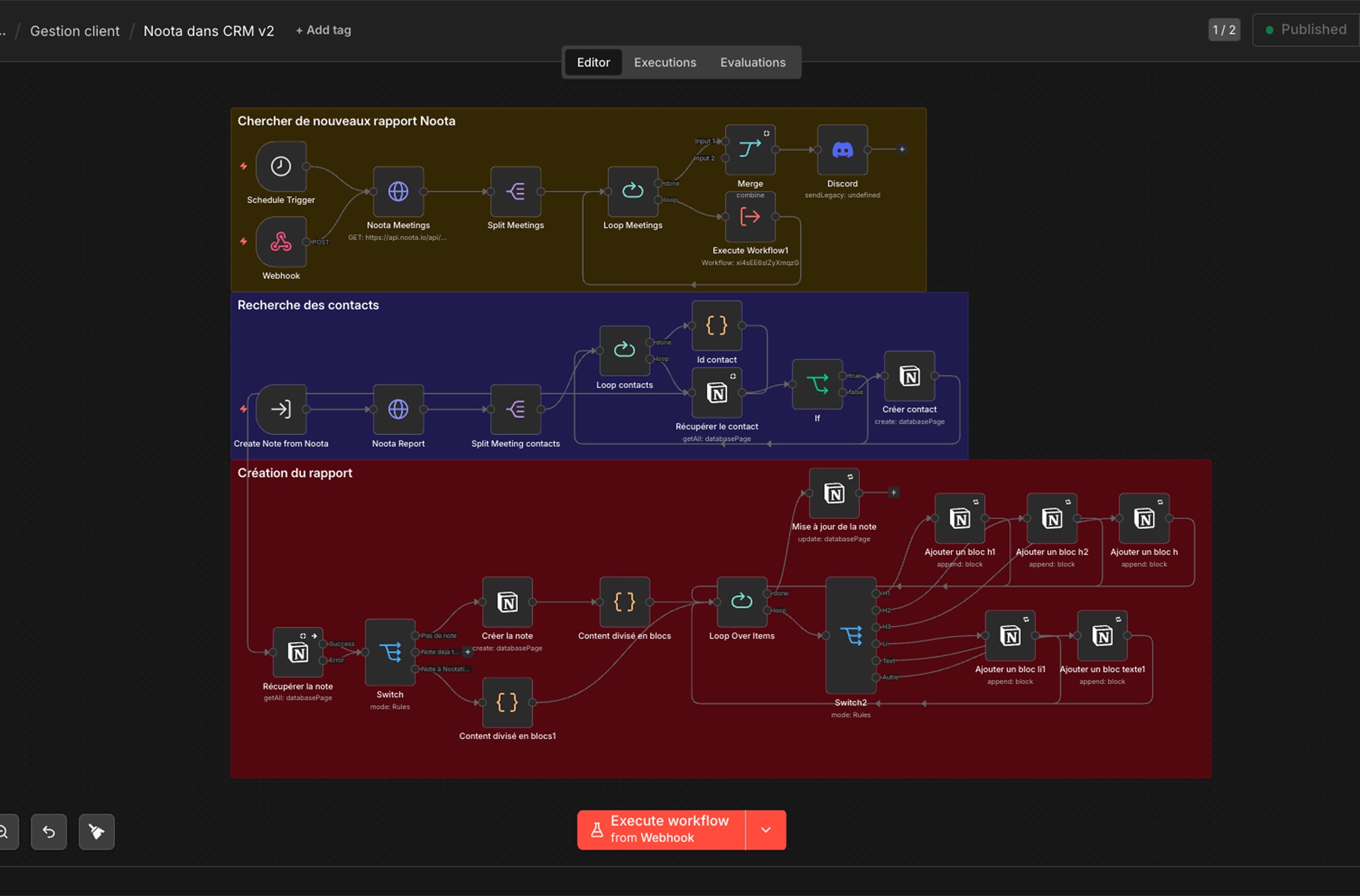 Exemple d'interface : Linkly, Automatisations
